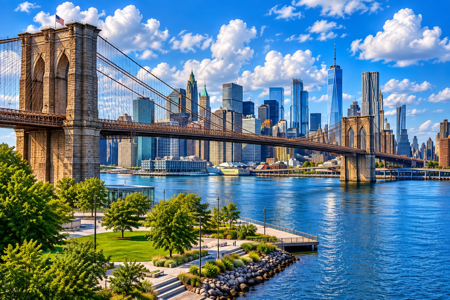 Brooklyn Bridge + NYC Skyline