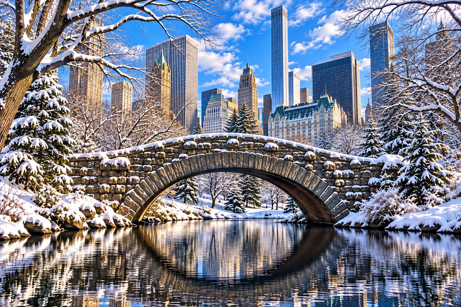 Gapstow Bridge - Winter
