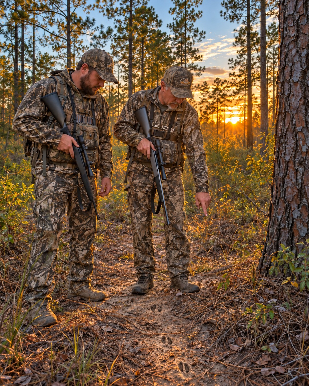 Georgia Deer Hunters at Sunset