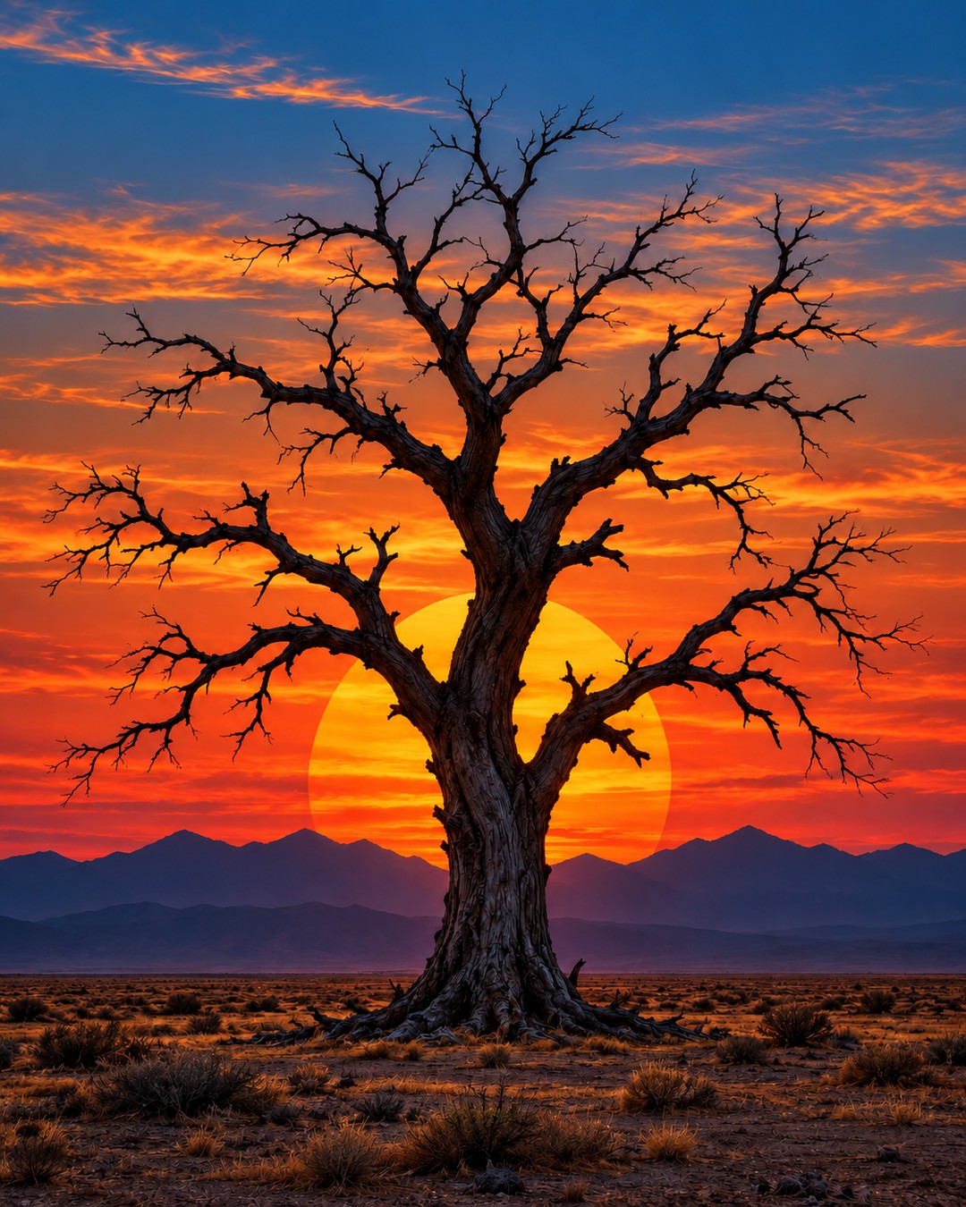 Dead Tree at Sunset