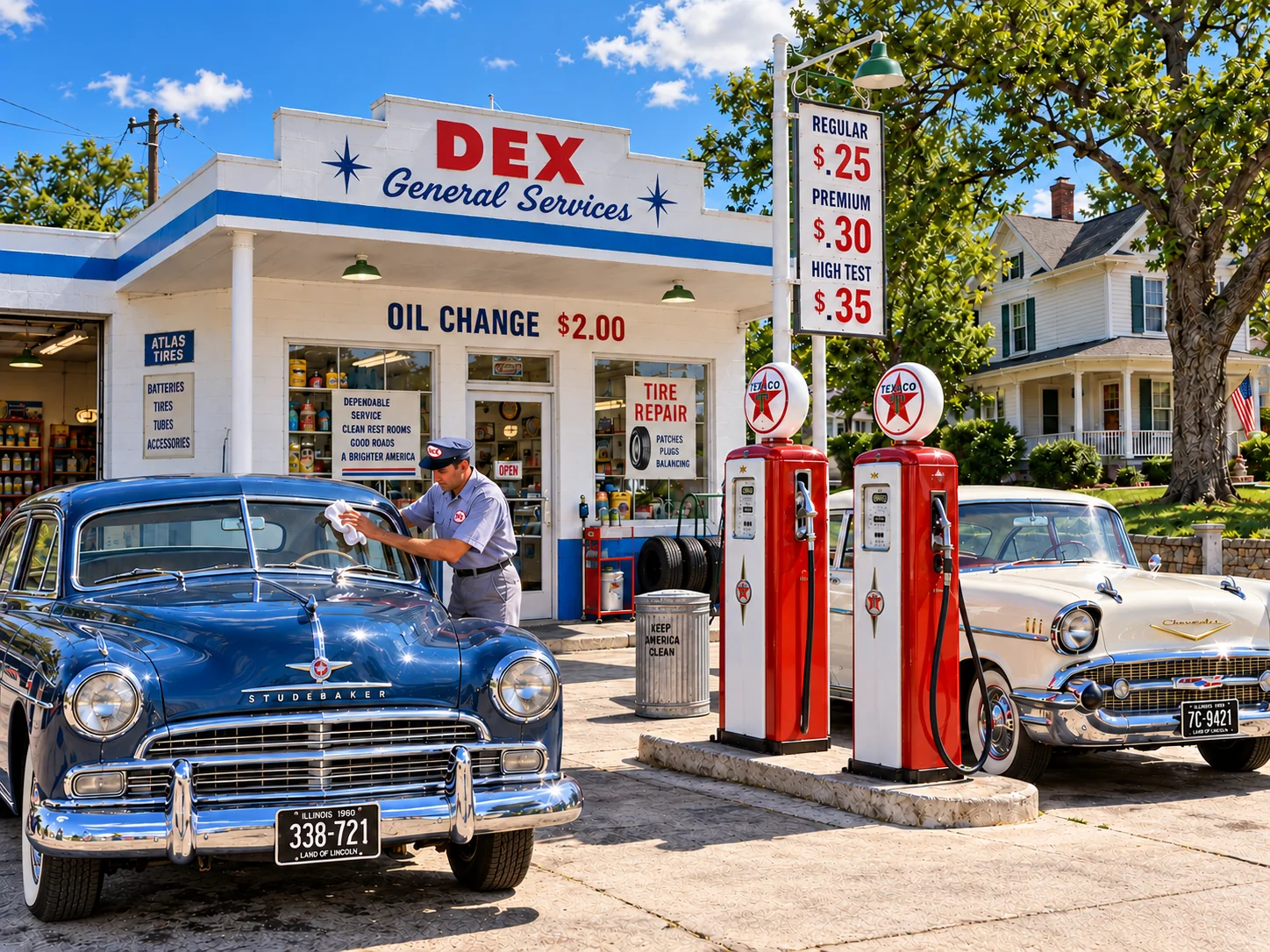 Old 1960 Gas Station