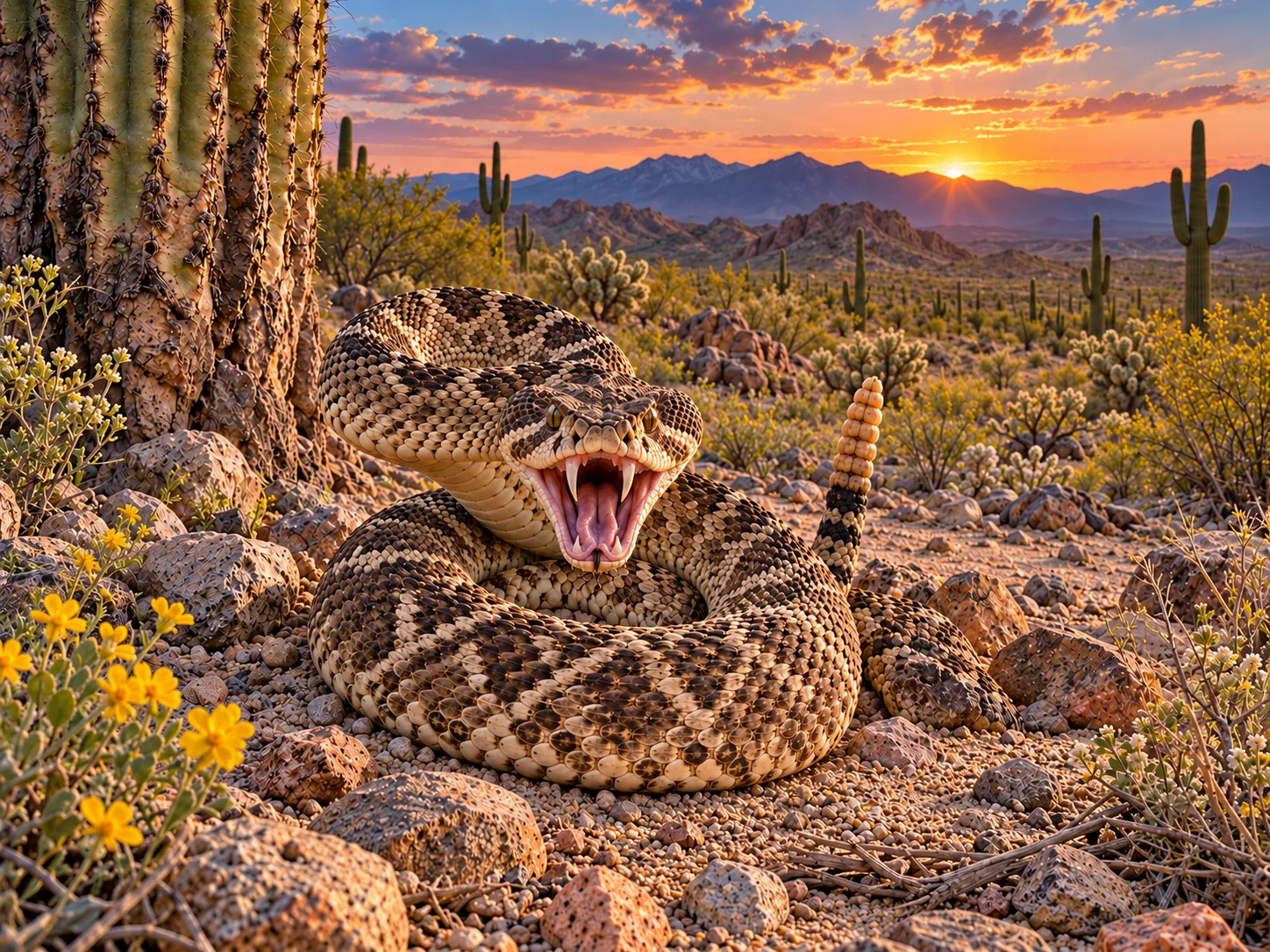Rattlesnake in the Desert